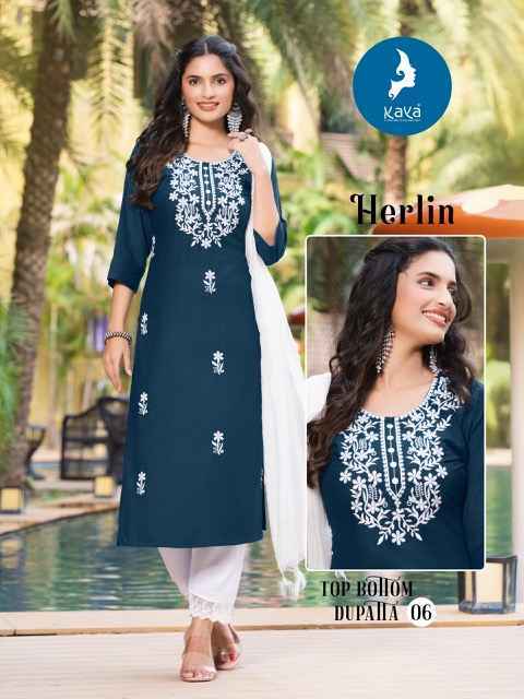 Kaya Herlin Rayon Kurti Combo Set Wholesale Price ( 6 Pcs Catalog )