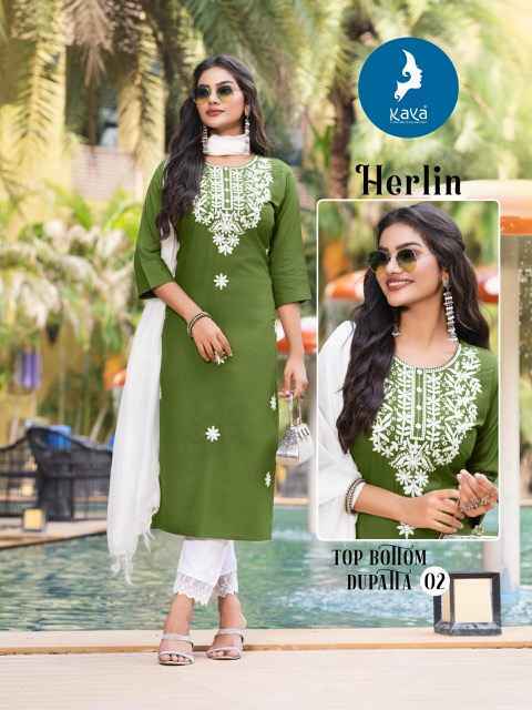 Kaya Herlin Rayon Kurti Combo Set Wholesale Price ( 6 Pcs Catalog )