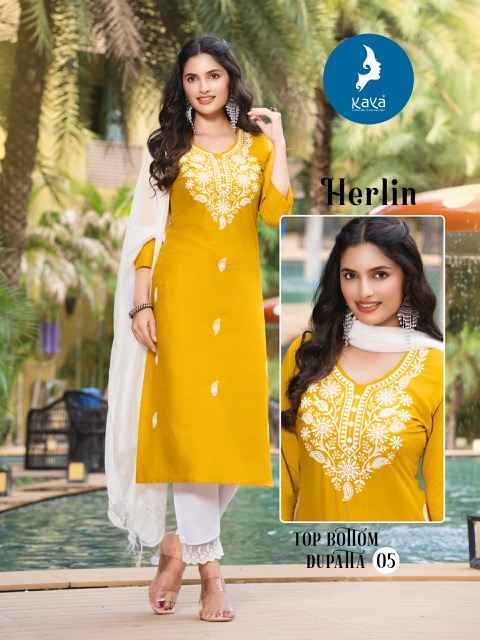 Kaya Herlin Rayon Kurti Combo Set Wholesale Price ( 6 Pcs Catalog )