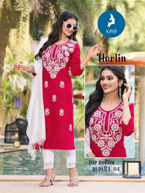 Kaya Herlin Rayon Kurti Combo Set Wholesale Price ( 6 Pcs Catalog )