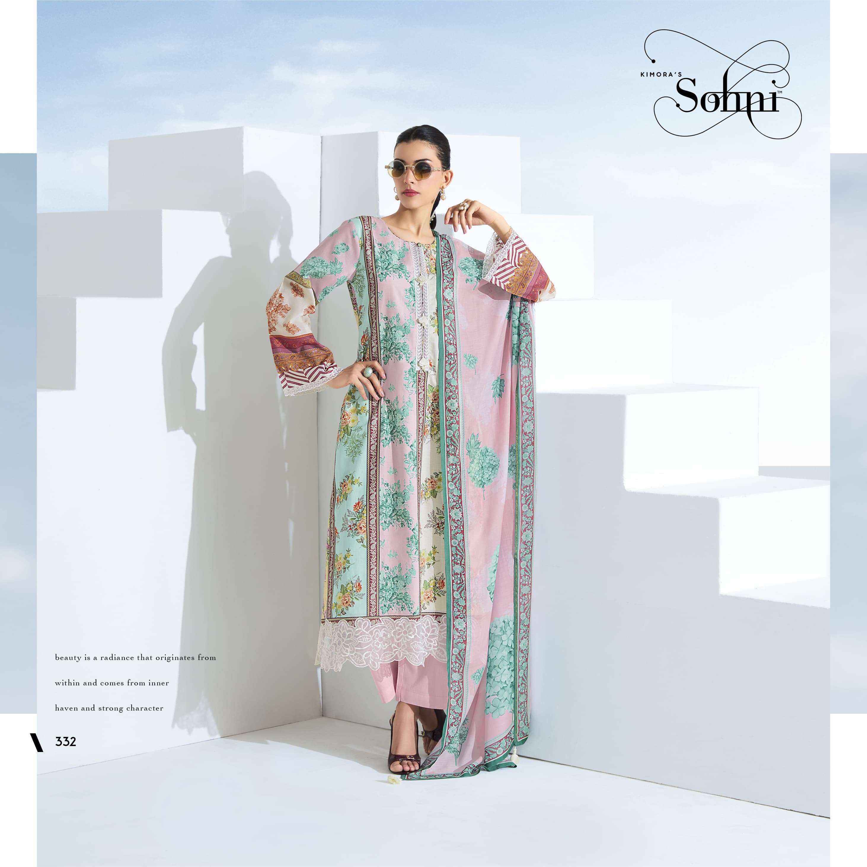 Kimora Sohni Rhythm Vol 26 Lawn Cotton Dress Material Wholesale Rate ( 4 Pcs Catalog )