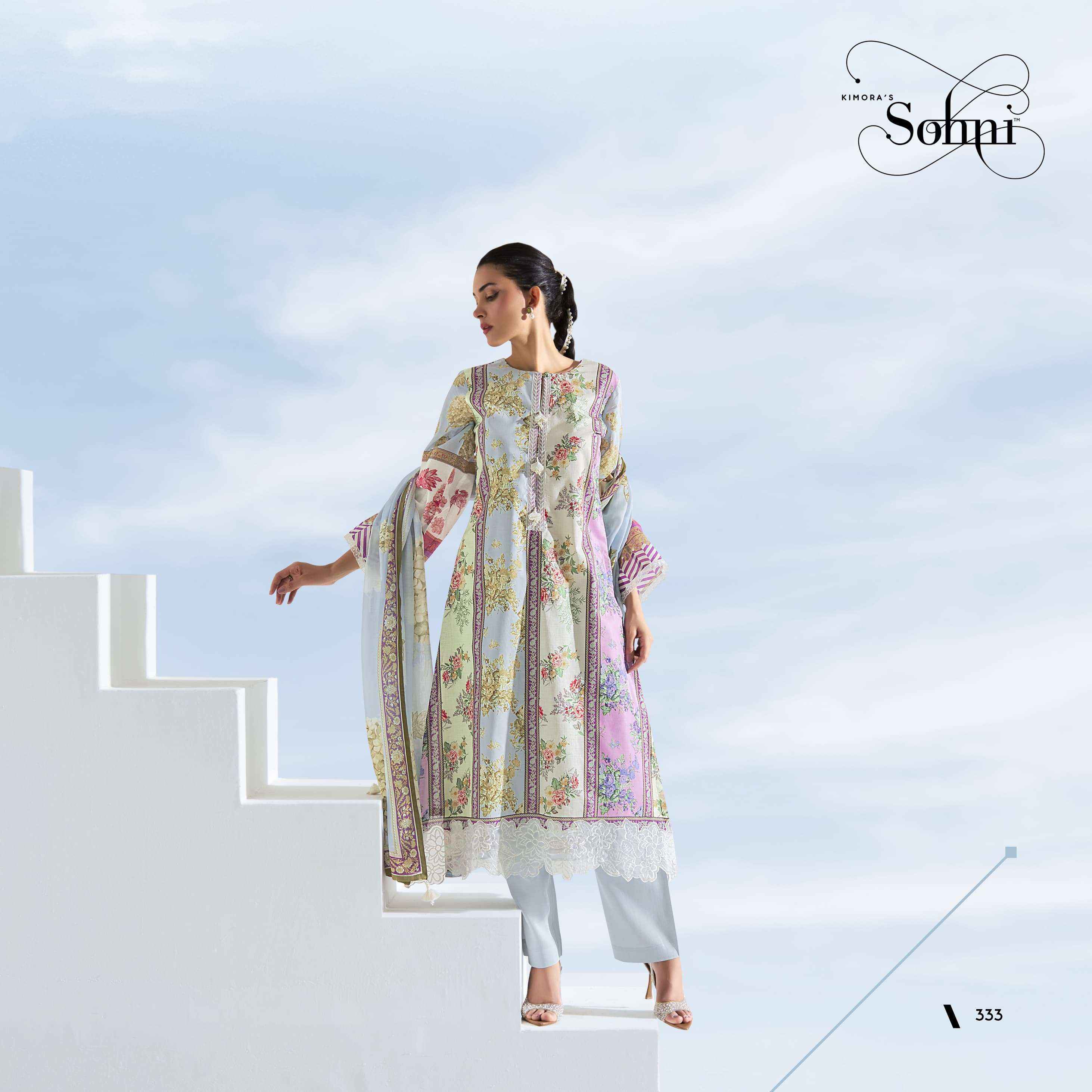 Kimora Sohni Rhythm Vol 26 Lawn Cotton Dress Material Wholesale Rate ( 4 Pcs Catalog )