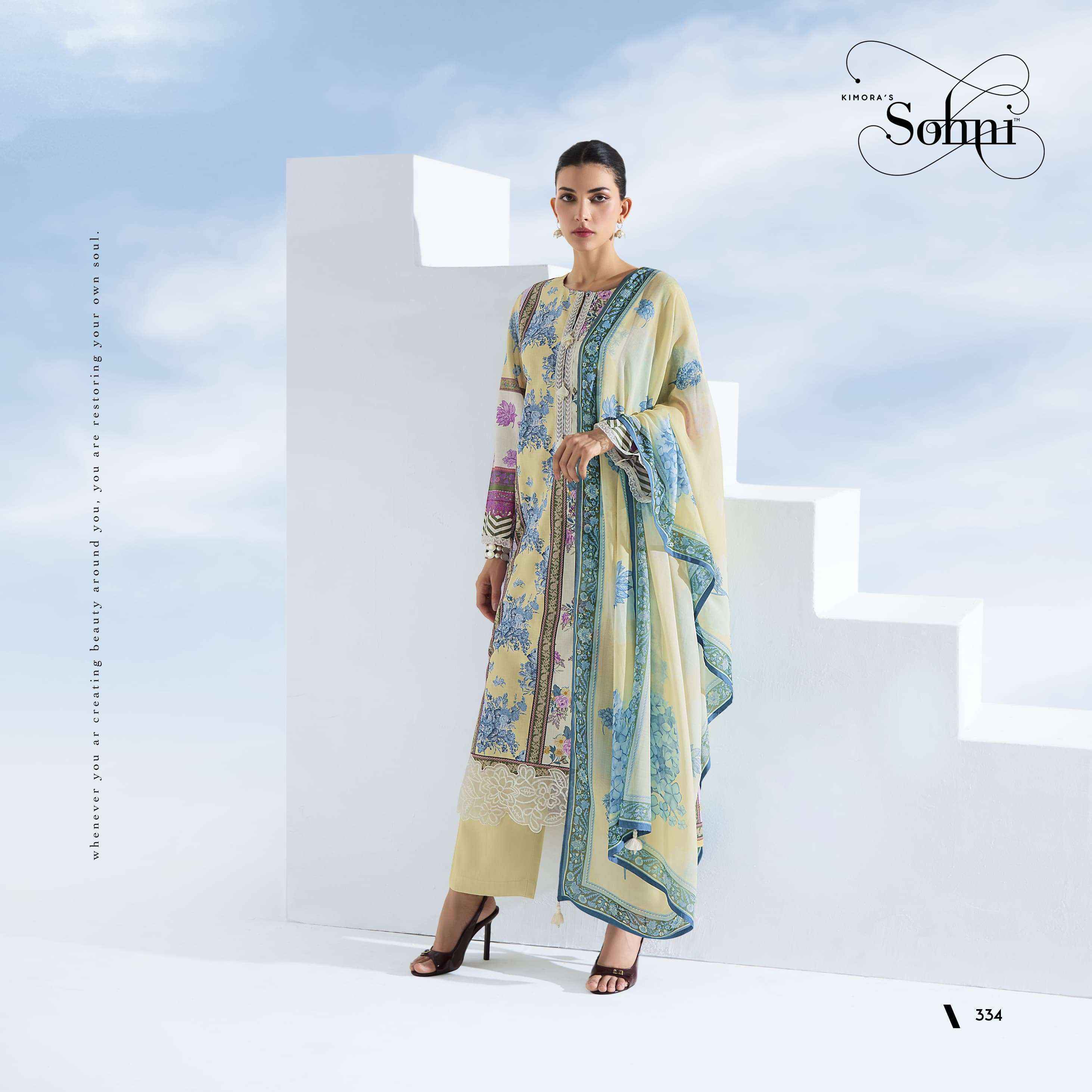 Kimora Sohni Rhythm Vol 26 Lawn Cotton Dress Material Wholesale Rate ( 4 Pcs Catalog )