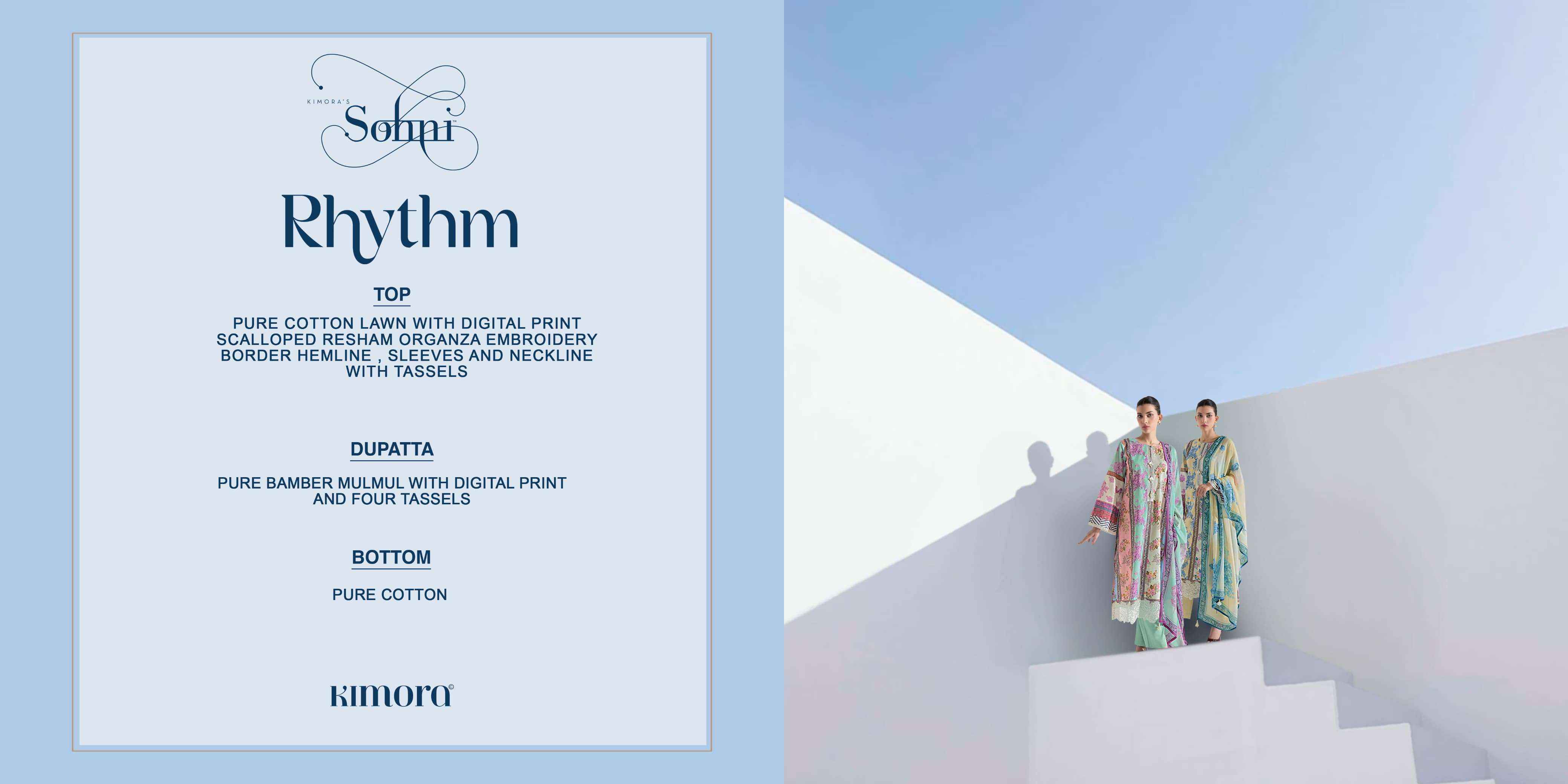 Kimora Sohni Rhythm Vol 26 Lawn Cotton Dress Material Wholesale Rate ( 4 Pcs Catalog )