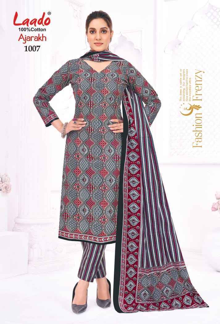 Laado Ajarakh Vol 1 Cotton Dress Material Latest Catalog ( 10 Pcs Catalog
