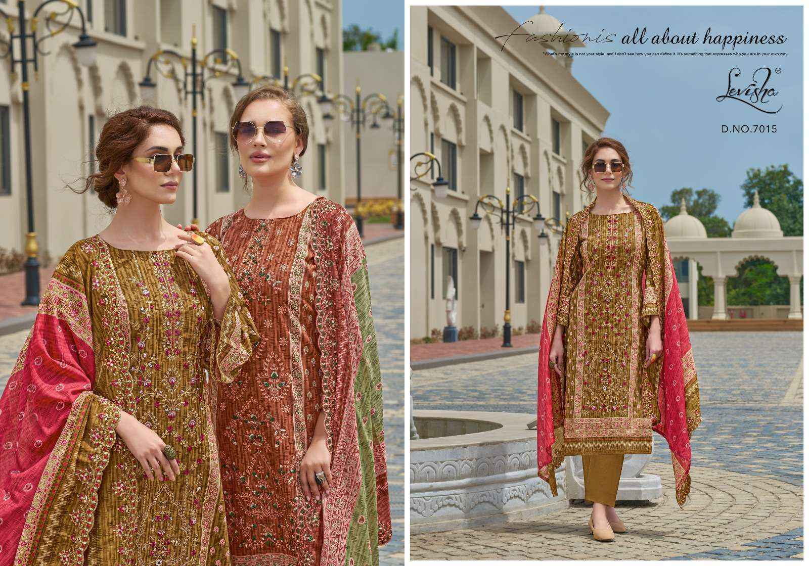 Levisha Madhubala Vol 7 Cambric Cotton Dress Materia Wholesale Price ( 8 Pcs Catalog )