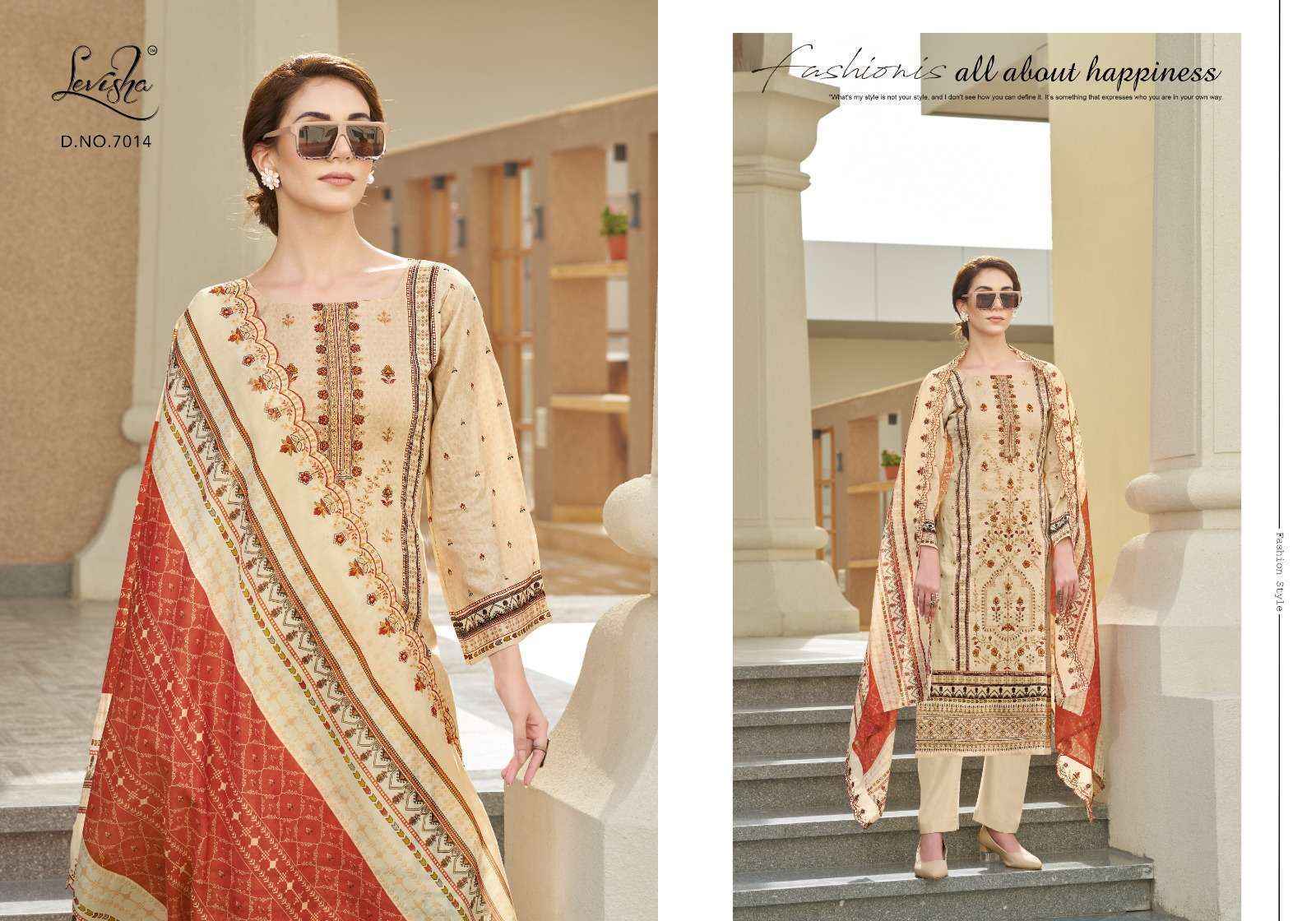 Levisha Madhubala Vol 7 Cambric Cotton Dress Materia Wholesale Price ( 8 Pcs Catalog )
