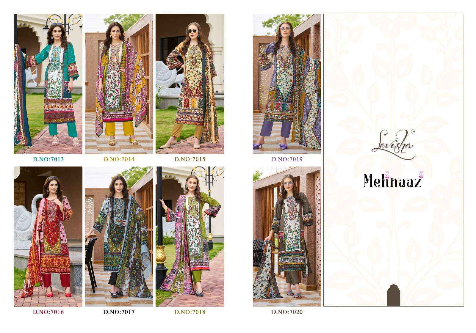 Levisha Mehnaaz Cotton Dress Material Wholesale Online Shopping ( 8 pcs Catalogue