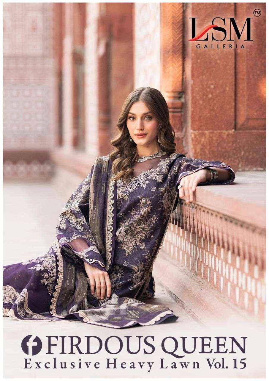 LSM GALLERIA FIRDOUS QUEEN LAWN VOL 15 READY MADE COLLECTION ( 15 PCS CATALOG )