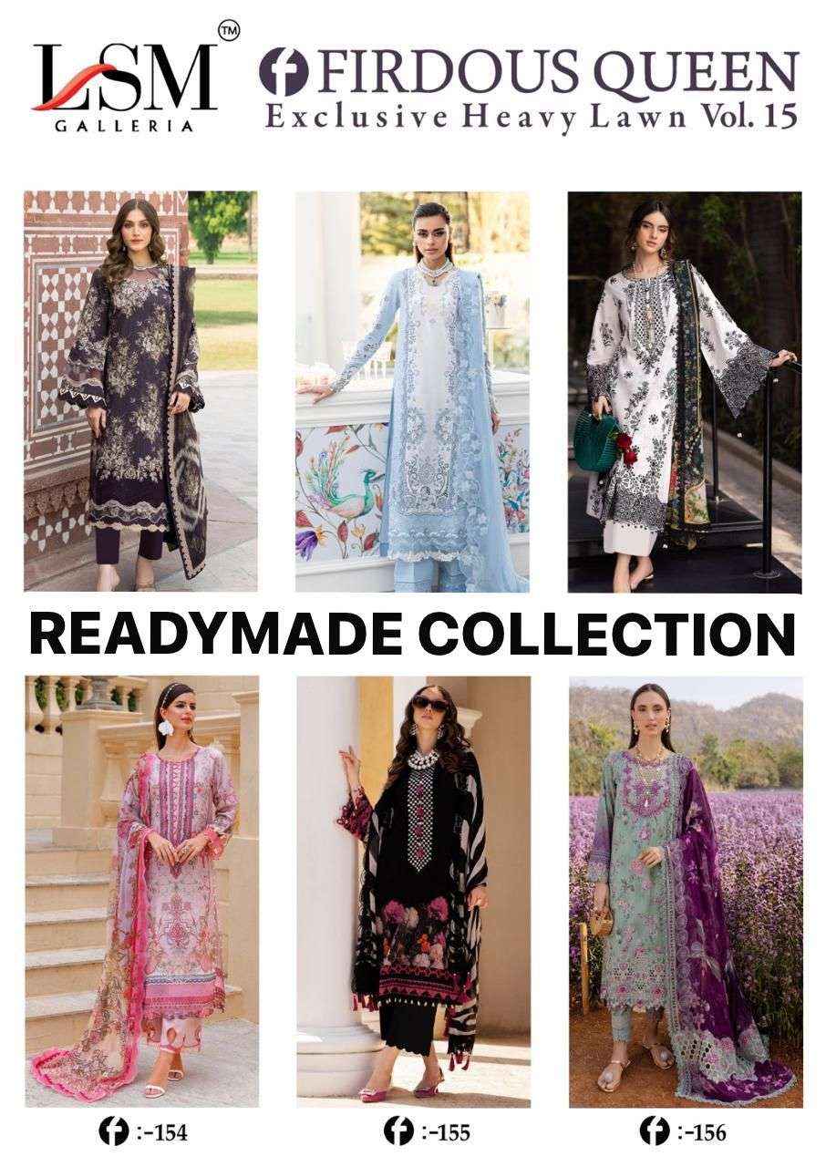 LSM GALLERIA FIRDOUS QUEEN LAWN VOL 15 READY MADE COLLECTION ( 15 PCS CATALOG )