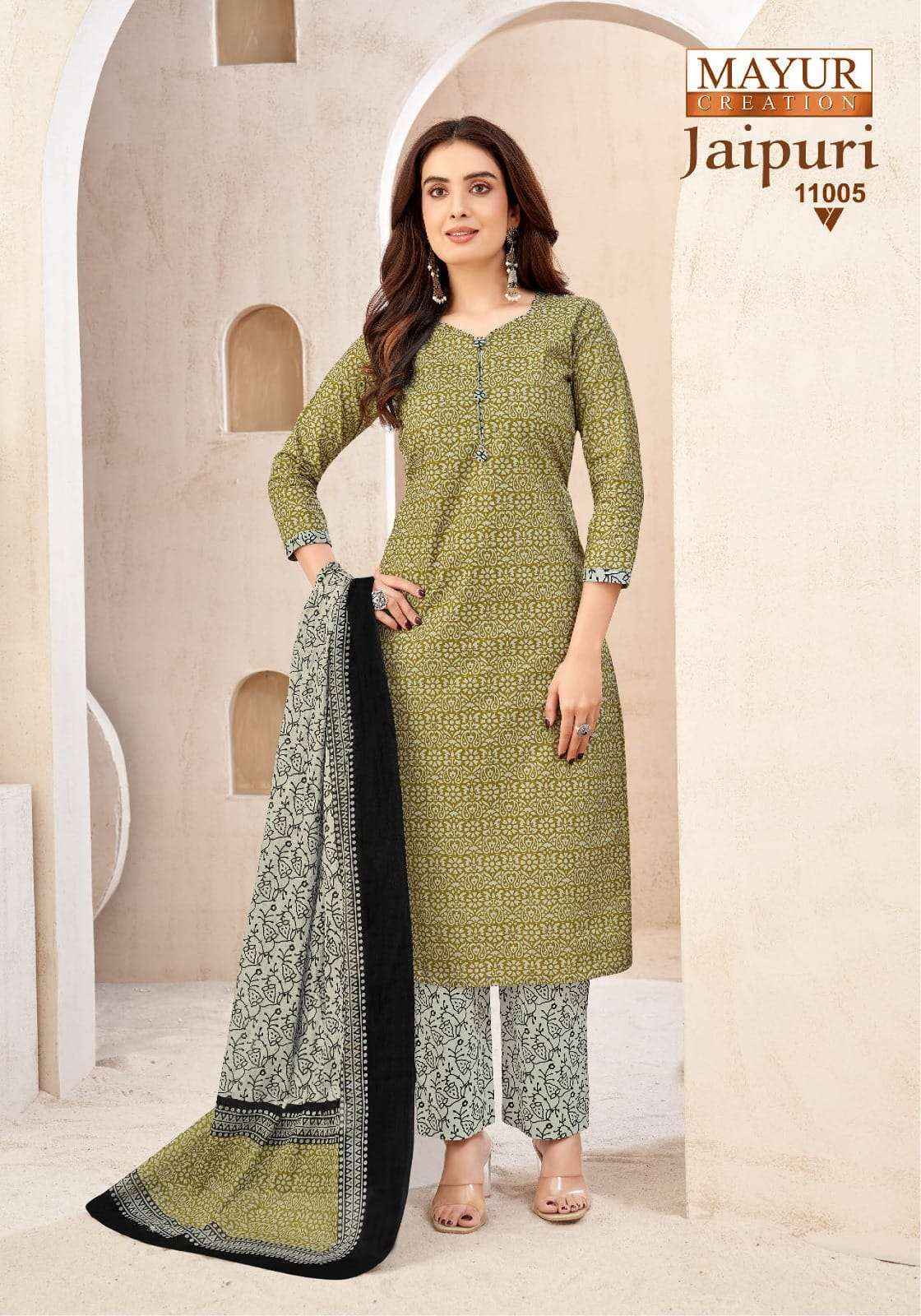 jaipur cotton dress materials in chennai NKT 105 Jaipuri Cotton Dress Material Only Top & Bottom 12 pcs Catalogue