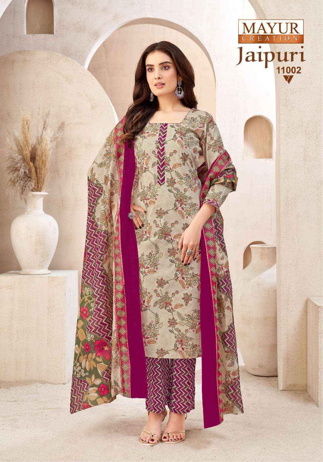 Mayur Creation Jaipuri Vol 11 Cotton Dress Material 10 pcs Catalogue