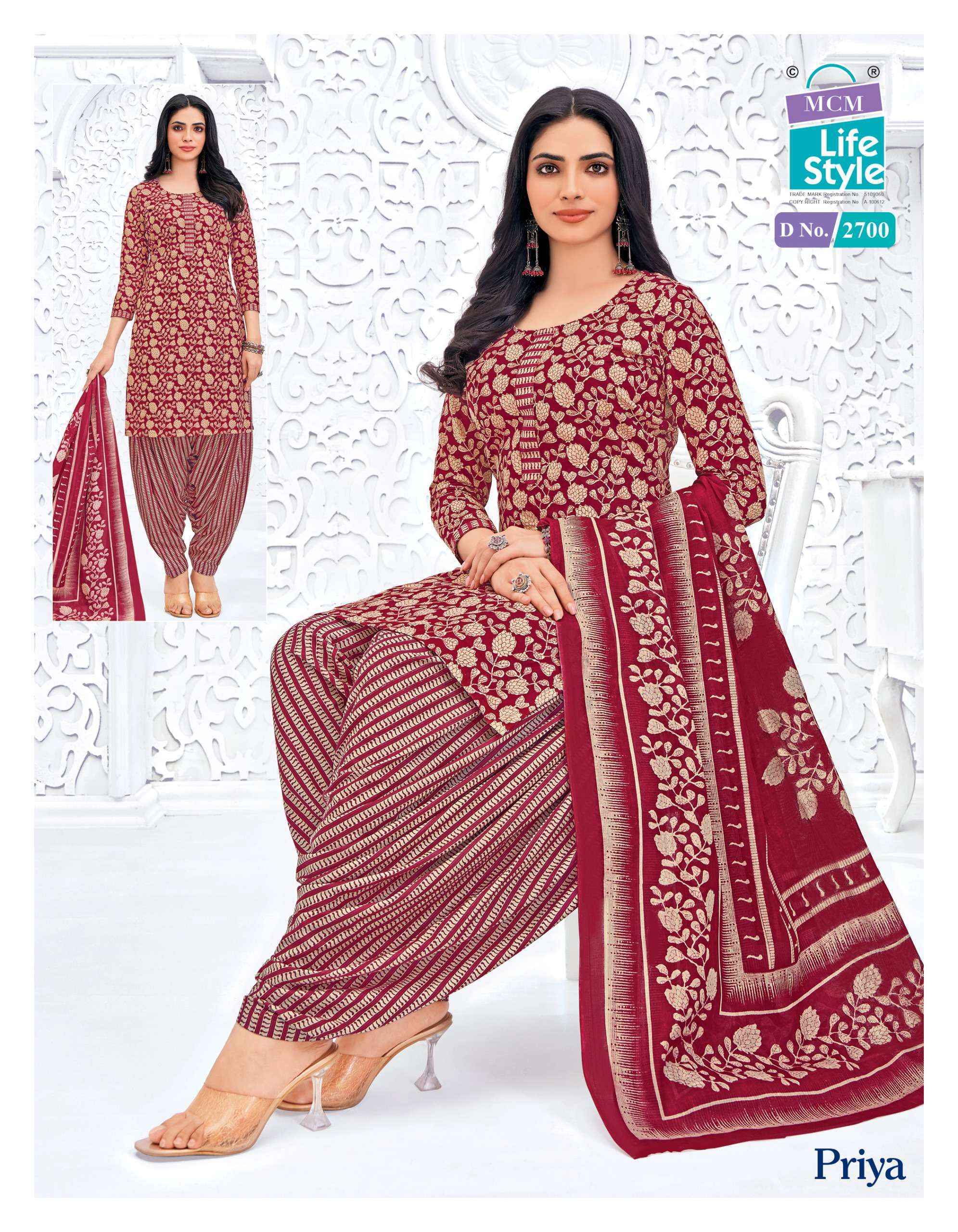 MCM Lifestyle Priya Vol 27 Cotton Dress Material W holesale Price ( 24 Pcs Catalog )