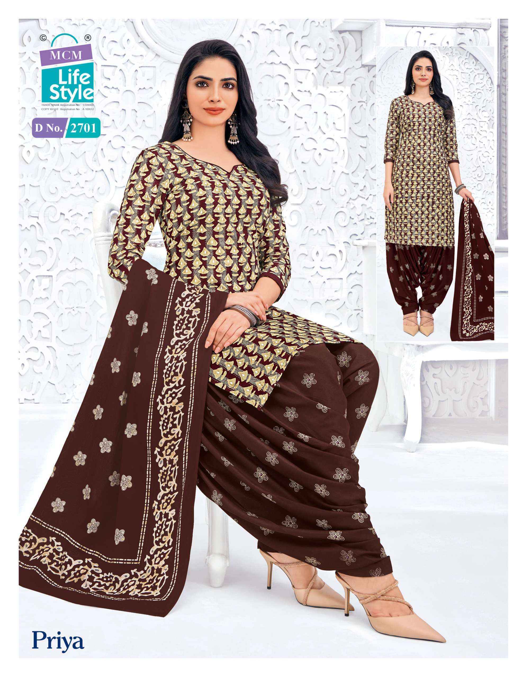 MCM Lifestyle Priya Vol 27 Cotton Dress Material W holesale Price ( 24 Pcs Catalog )