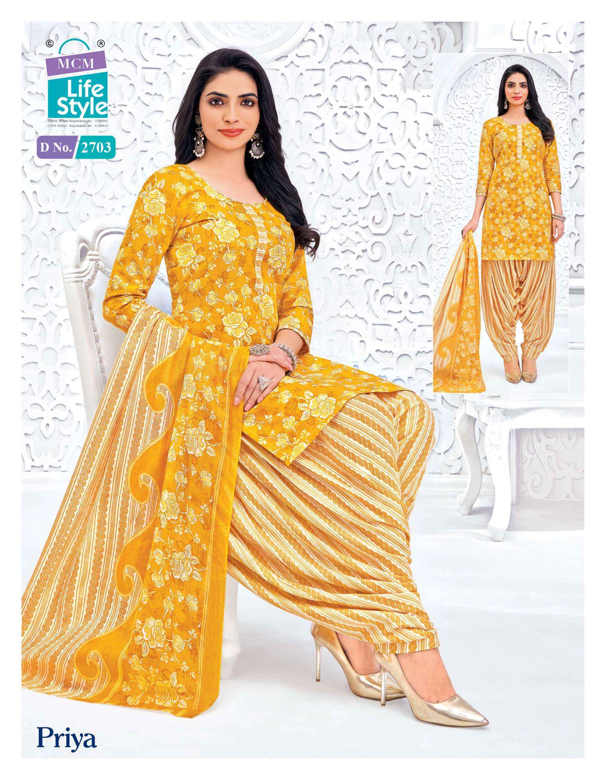 MCM Lifestyle Priya Vol 27 Cotton Dress Material W holesale Price ( 24 Pcs Catalog )