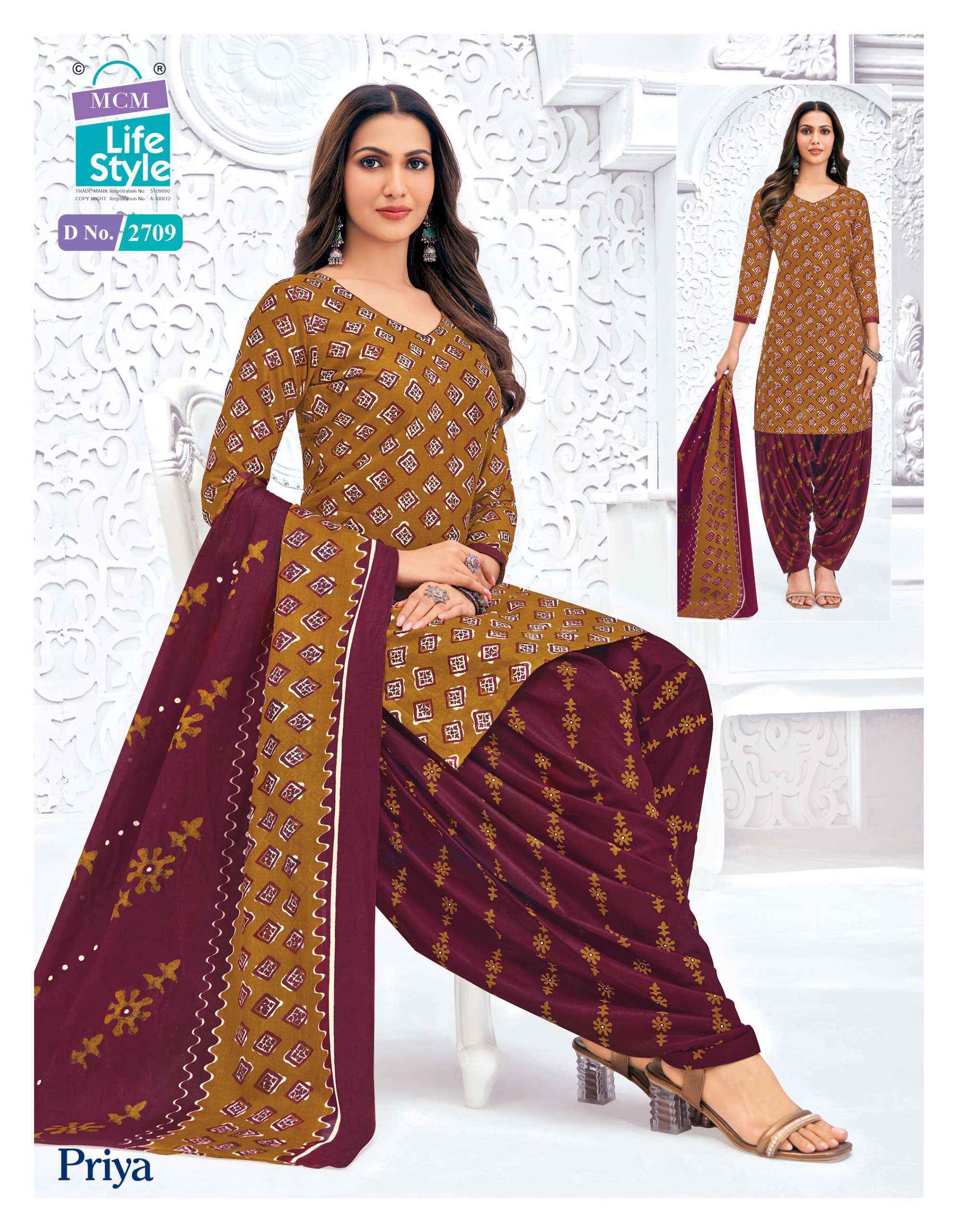 MCM Lifestyle Priya Vol 27 Cotton Dress Material W holesale Price ( 24 Pcs Catalog )