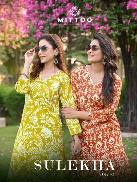 Mittoo Sulekha Vol 2 Rayon Kurti With Bottom New Shopping ( 6 pcs Catalogue