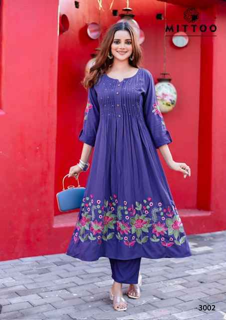 Mittoo Tanvika Rayon Kurti With Bottom Set Wholesale Price ( 5 Pcs Catalog )