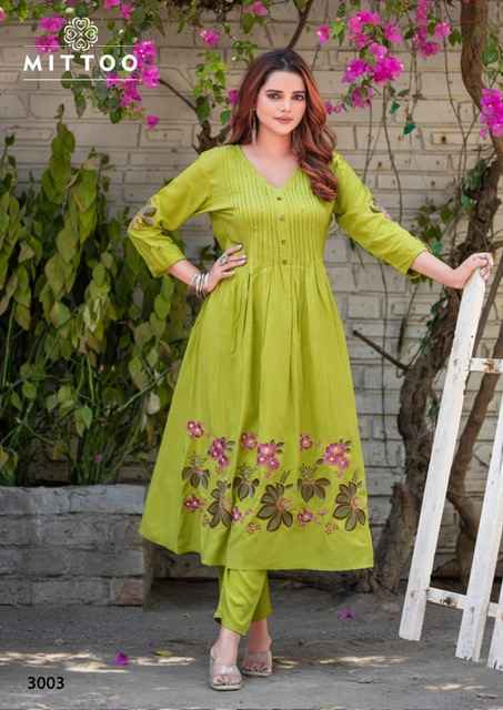 Mittoo Tanvika Rayon Kurti With Bottom Set Wholesale Price ( 5 Pcs Catalog )