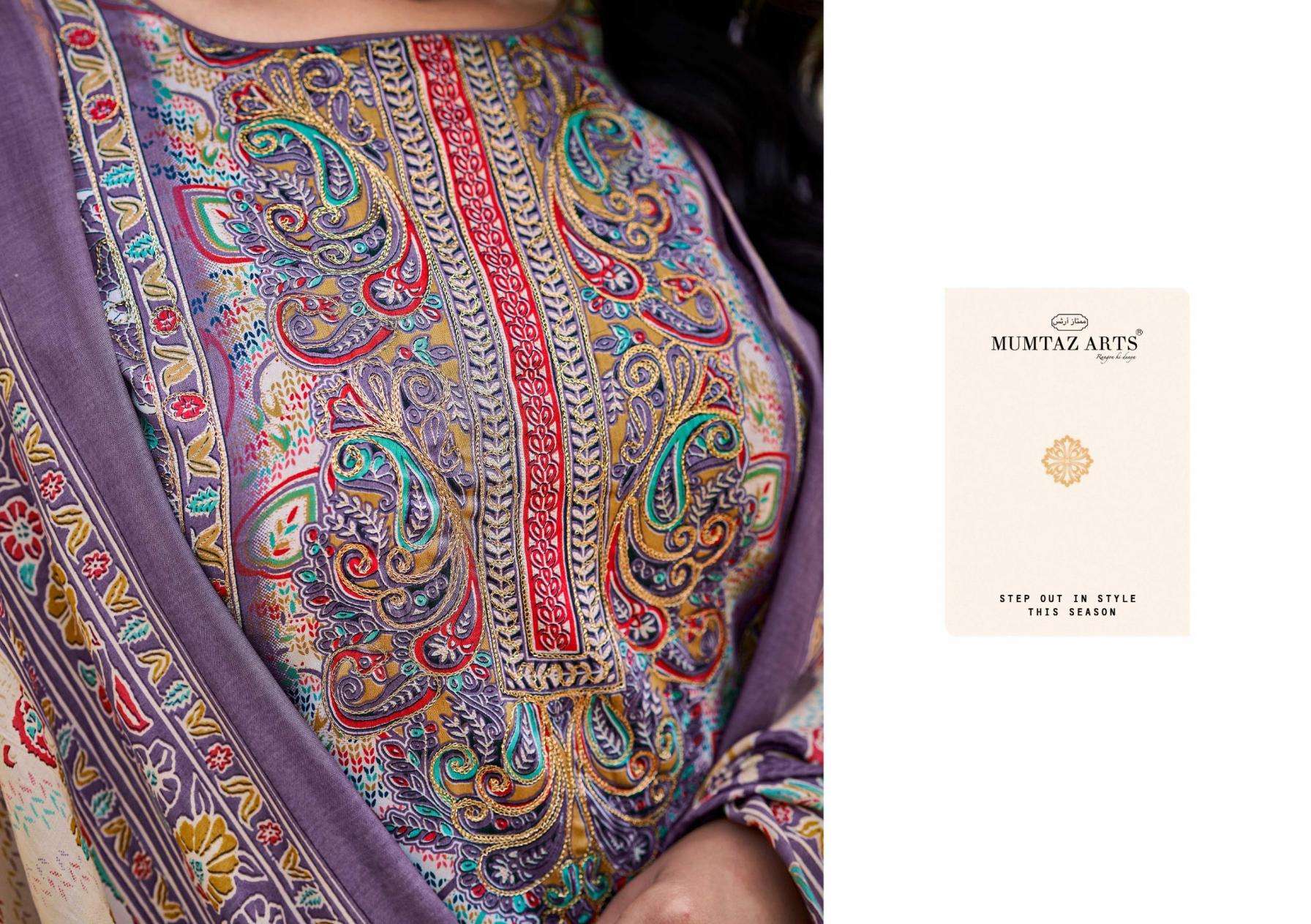 Mumtaz Arts Moksha Jam Satin Dress Materilal Wholesale Price ( 4 Pcs Catalog )