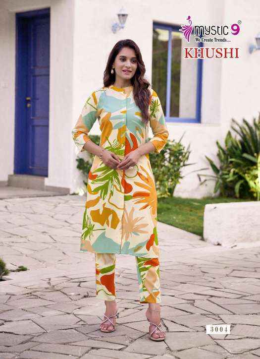 Mystic 9 Khushi Vol 3 Viscouse Kurti With Bottom Wholesale Price ( 10 Pcs Catalog )