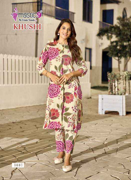 Mystic 9 Khushi Vol 3 Viscouse Kurti With Bottom Wholesale Price ( 10 Pcs Catalog )