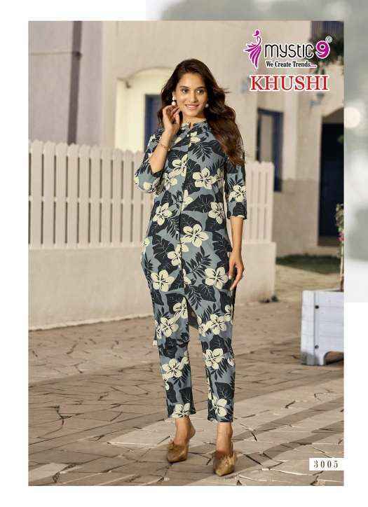 Mystic 9 Khushi Vol 3 Viscouse Kurti With Bottom Wholesale Price ( 10 Pcs Catalog )