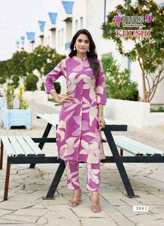 Mystic 9 Khushi Vol 3 Viscouse Kurti With Bottom Wholesale Price ( 10 Pcs Catalog )