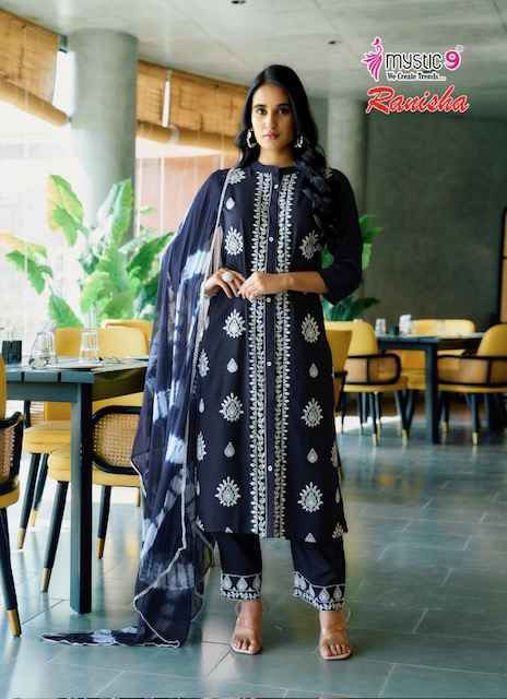 Mystic 9 Ranisha Vol 1 Rayon Readymade Combo Wholesale Price ( 4 Pcs Catalog 0