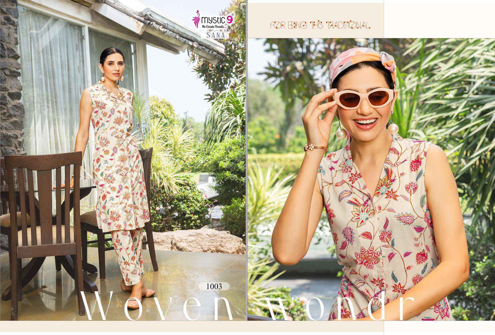 Mystic 9 Sana Vol 1 Rayon Kurti With Bottom Combo Wholesale Price ( 10 Pcs Catalog )