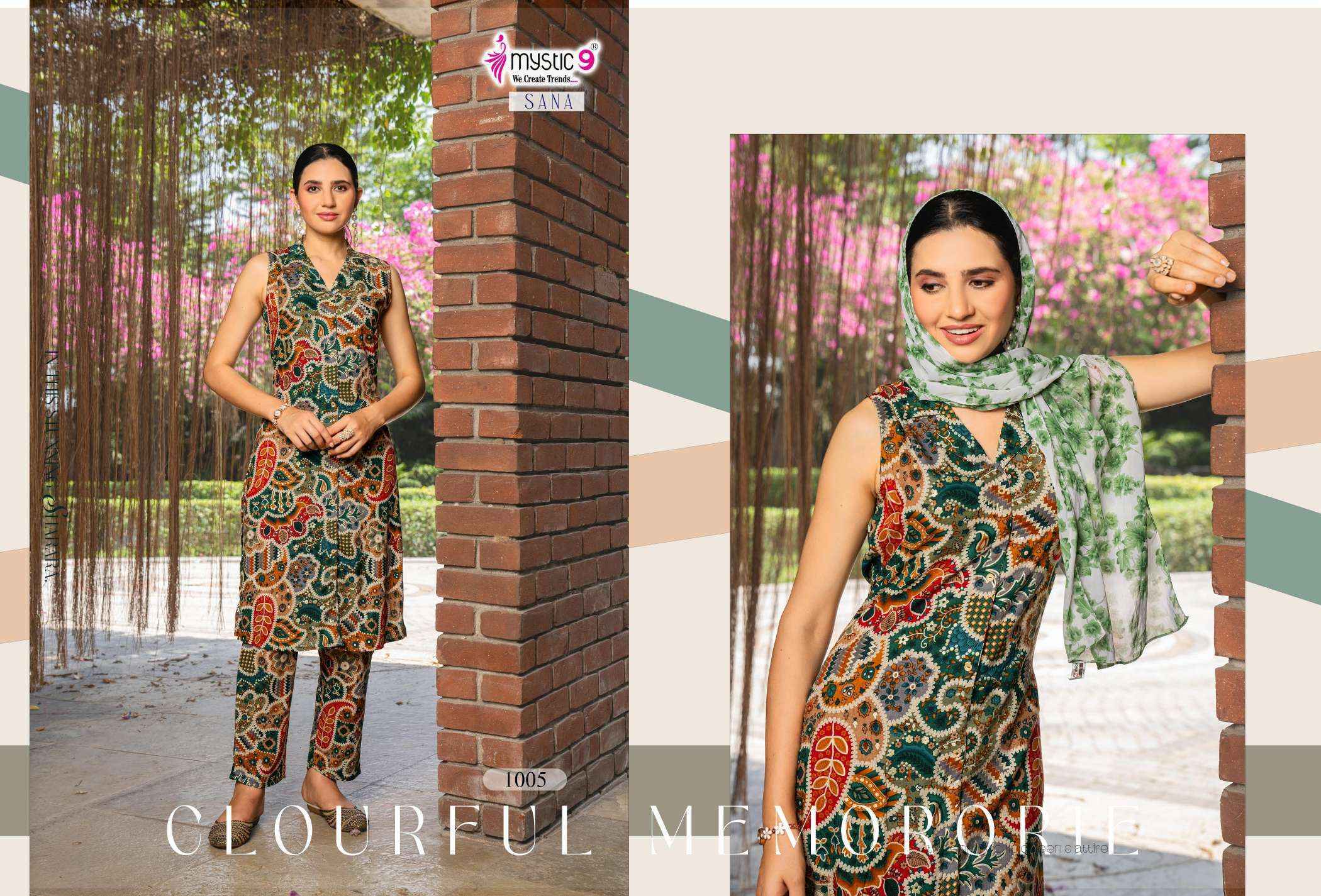 Mystic 9 Sana Vol 1 Rayon Kurti With Bottom Combo Wholesale Price ( 10 Pcs Catalog )