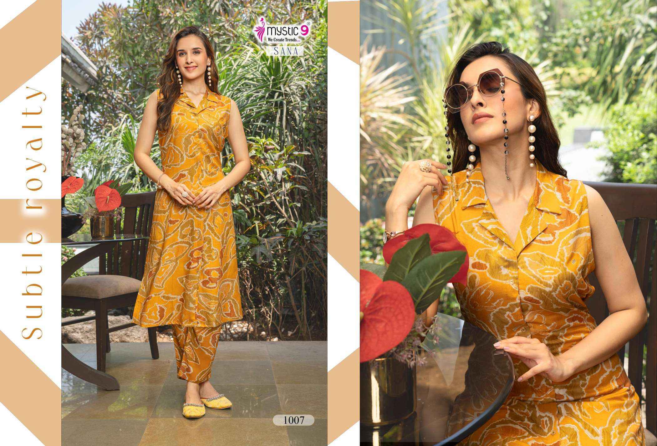 Mystic 9 Sana Vol 1 Rayon Kurti With Bottom Combo Wholesale Price ( 10 Pcs Catalog )