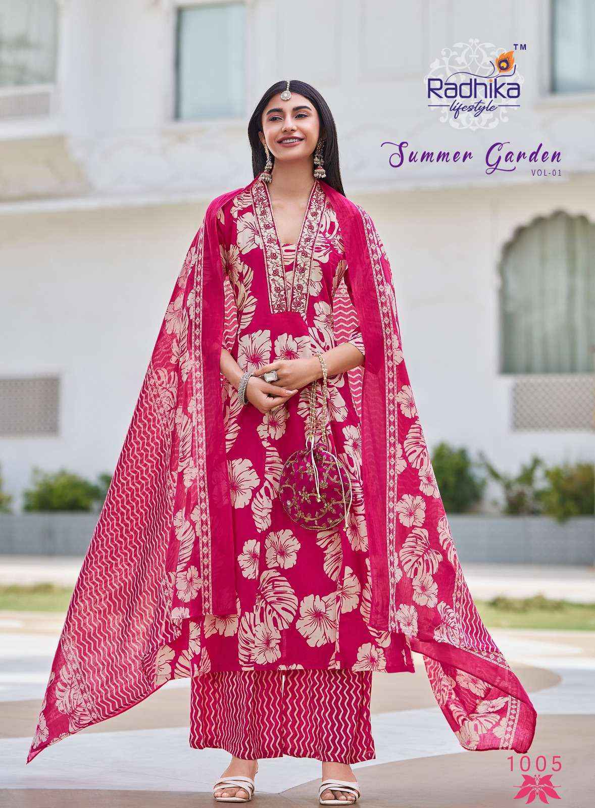 Radhika Lifestyle Summer Garden Vol 1 Cotton Kurti Combo Wholesale Price ( 8 Pcs Catalog )