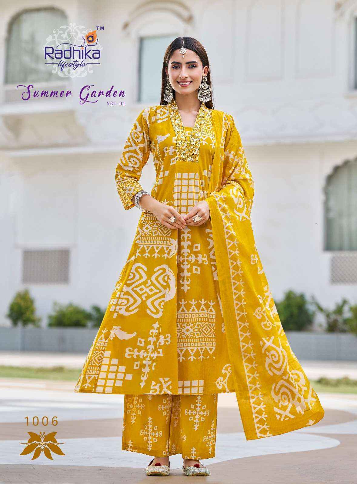 Radhika Lifestyle Summer Garden Vol 1 Cotton Kurti Combo Wholesale Price ( 8 Pcs Catalog )