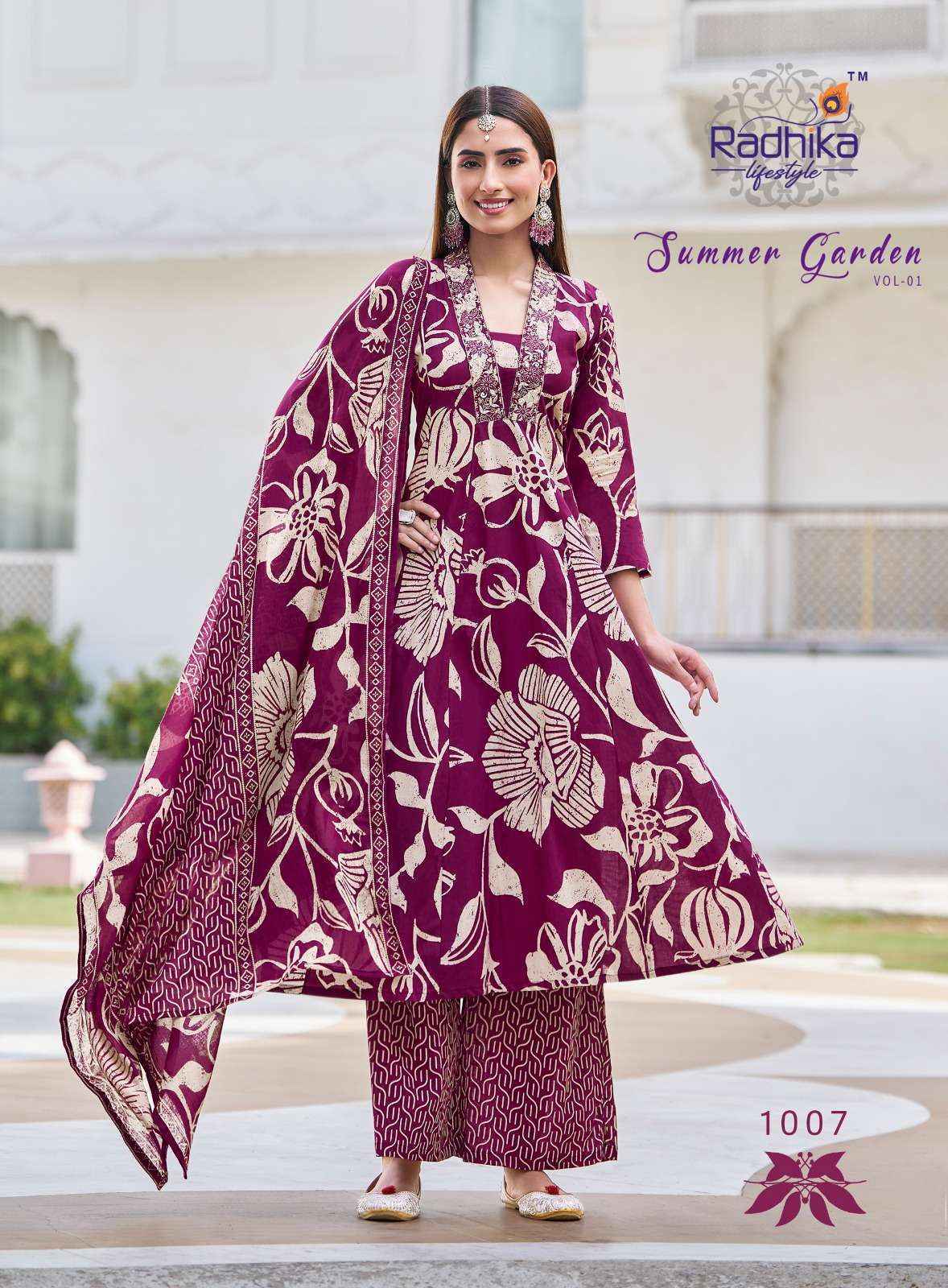 Radhika Lifestyle Summer Garden Vol 1 Cotton Kurti Combo Wholesale Price ( 8 Pcs Catalog )