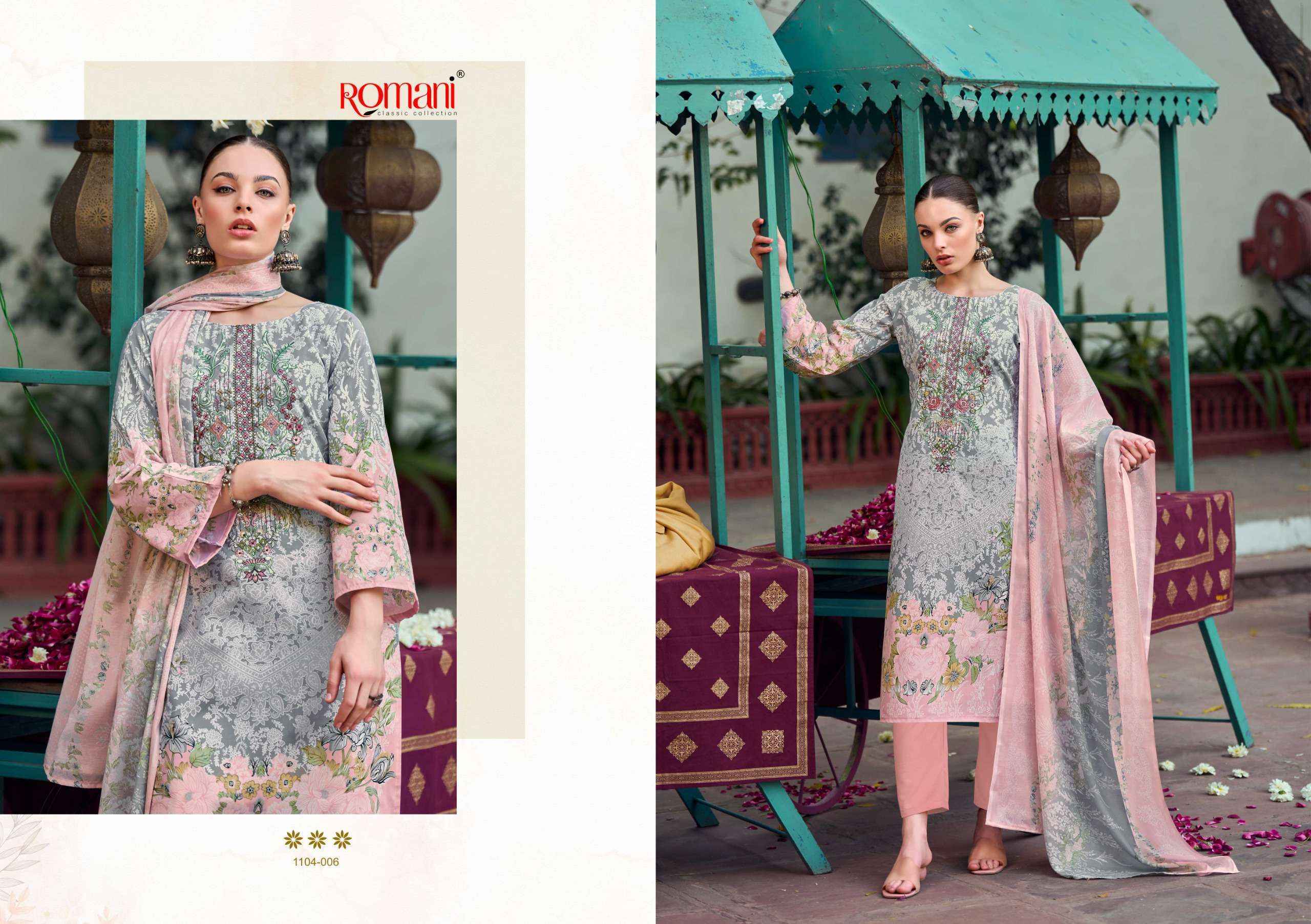Romani Needle Wonder Cotton Dress Material Wholesale Price ( 8 pcs Catalogue )