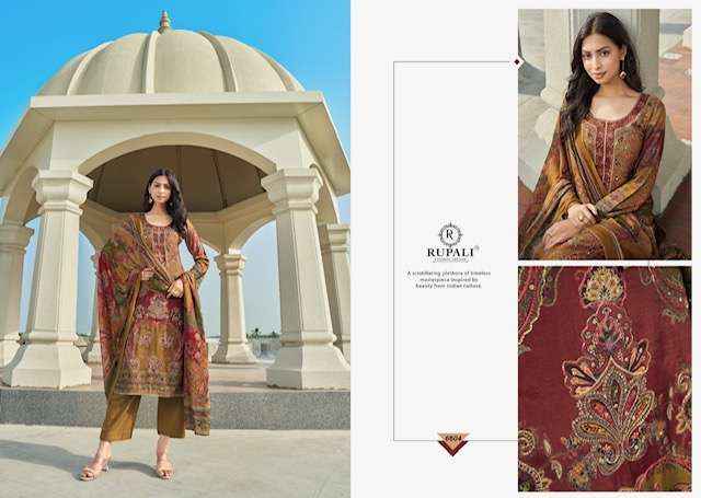 Rupali Fashion Adhitri Musline Dress Material Wholesale Price ( 4  Pcs Catalog )