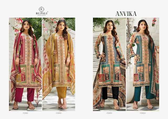 Rupali Fashion Anvika Viscouse Musline Dress Material Wholesale Price ( 4 Pcs Catalog )