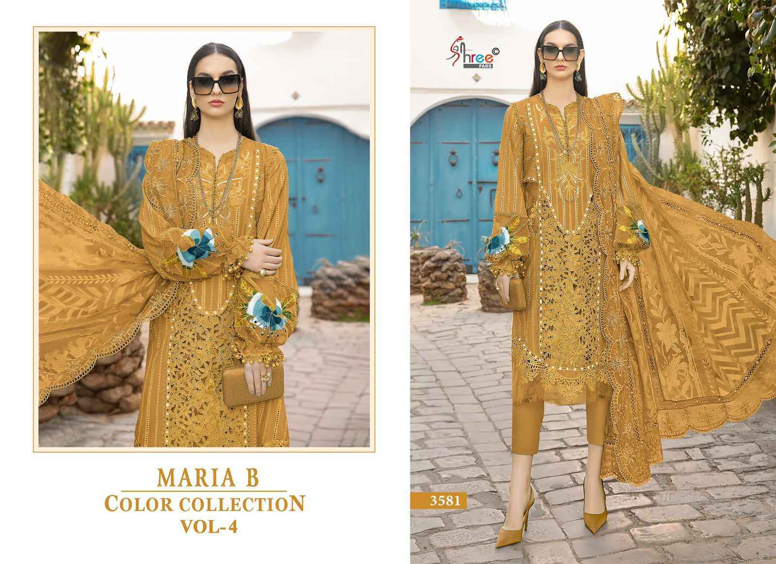 Maria Sh Collection Shree Fabs Maria B Colour Collection Vol 4 Cotton Dress Material