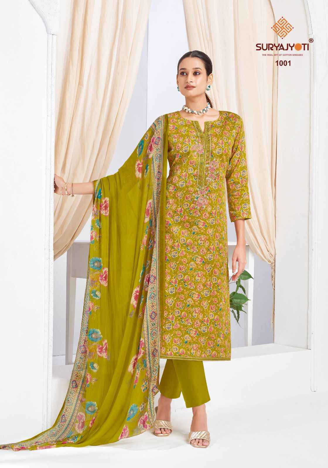 Suryajyoti Kalpana Vol 1 Jam Satin Dress Material 6 pcs Catalogue