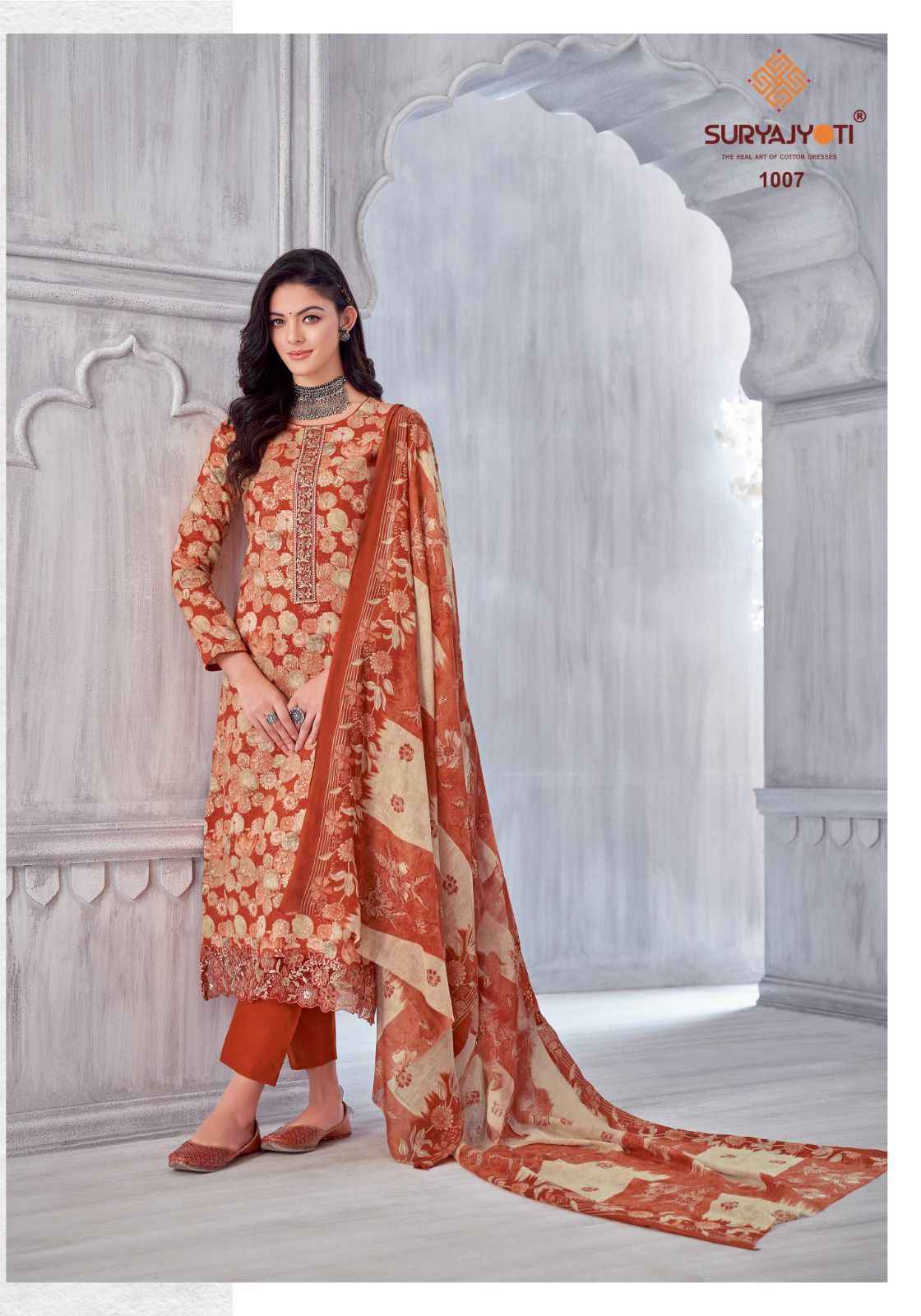 Suryajyoti Kia Vol 1 Lawn Cotton Dress Material Wholesale Supplier ( 8 pcs Catalogue
