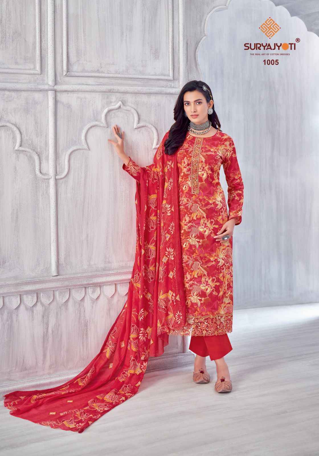 Suryajyoti Kia Vol 1 Lawn Cotton Dress Material Wholesale Supplier ( 8 pcs Catalogue