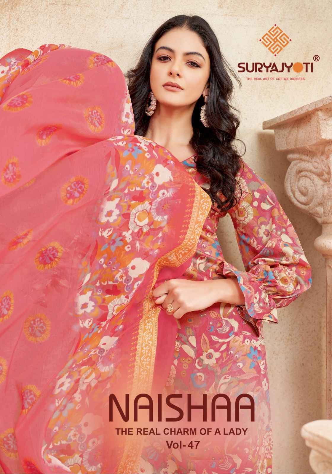 Suryajyoti Naishaa Vol 47 Jam Satin Dress Material Wholesale Price ( 10 pcs Catalogue
