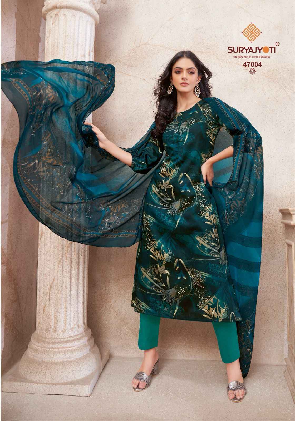 Suryajyoti Naishaa Vol 47 Jam Satin Dress Material Wholesale Price ( 10 pcs Catalogue