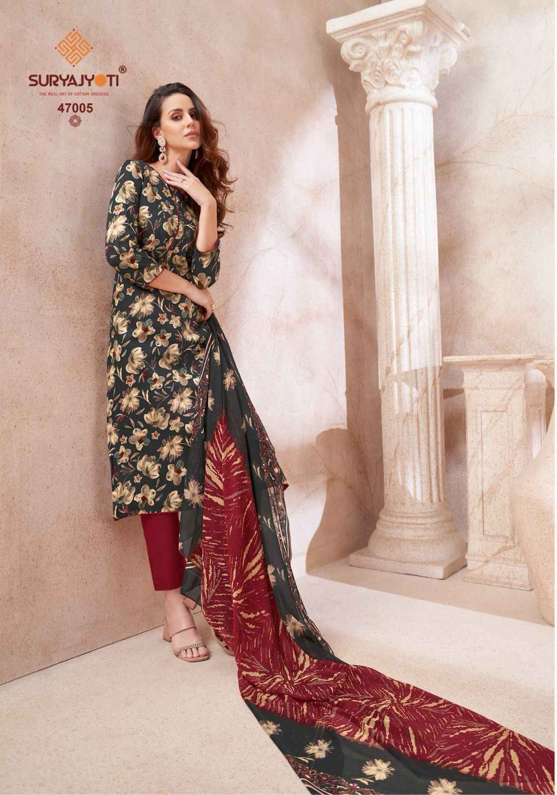 Suryajyoti Naishaa Vol 47 Jam Satin Dress Material Wholesale Price ( 10 pcs Catalogue
