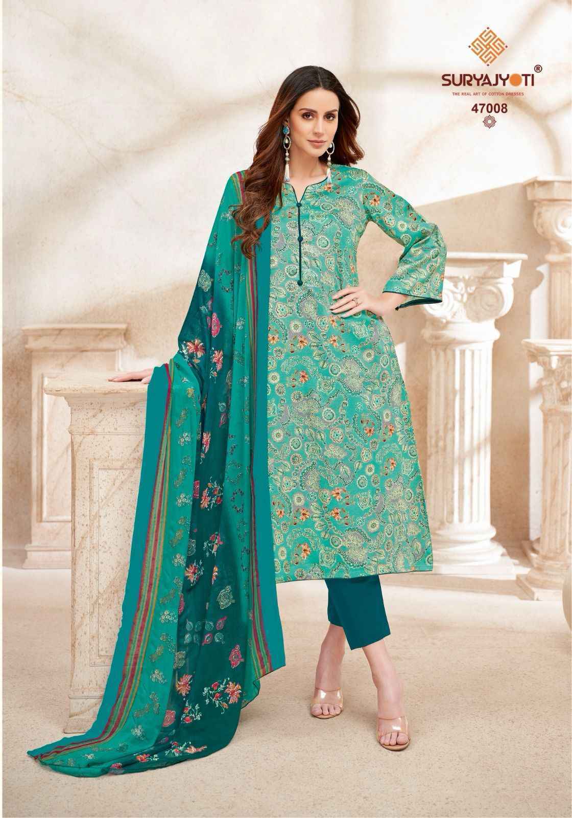 Suryajyoti Naishaa Vol 47 Jam Satin Dress Material Wholesale Price ( 10 pcs Catalogue