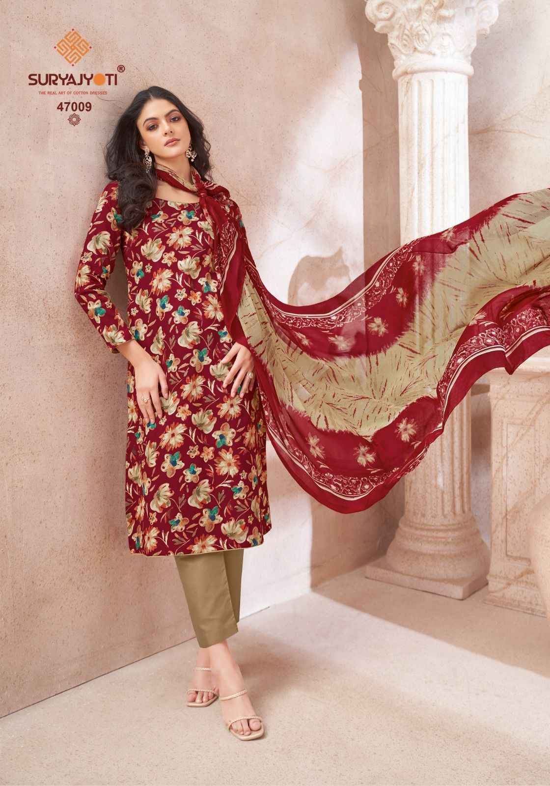Suryajyoti Naishaa Vol 47 Jam Satin Dress Material Wholesale Price ( 10 pcs Catalogue