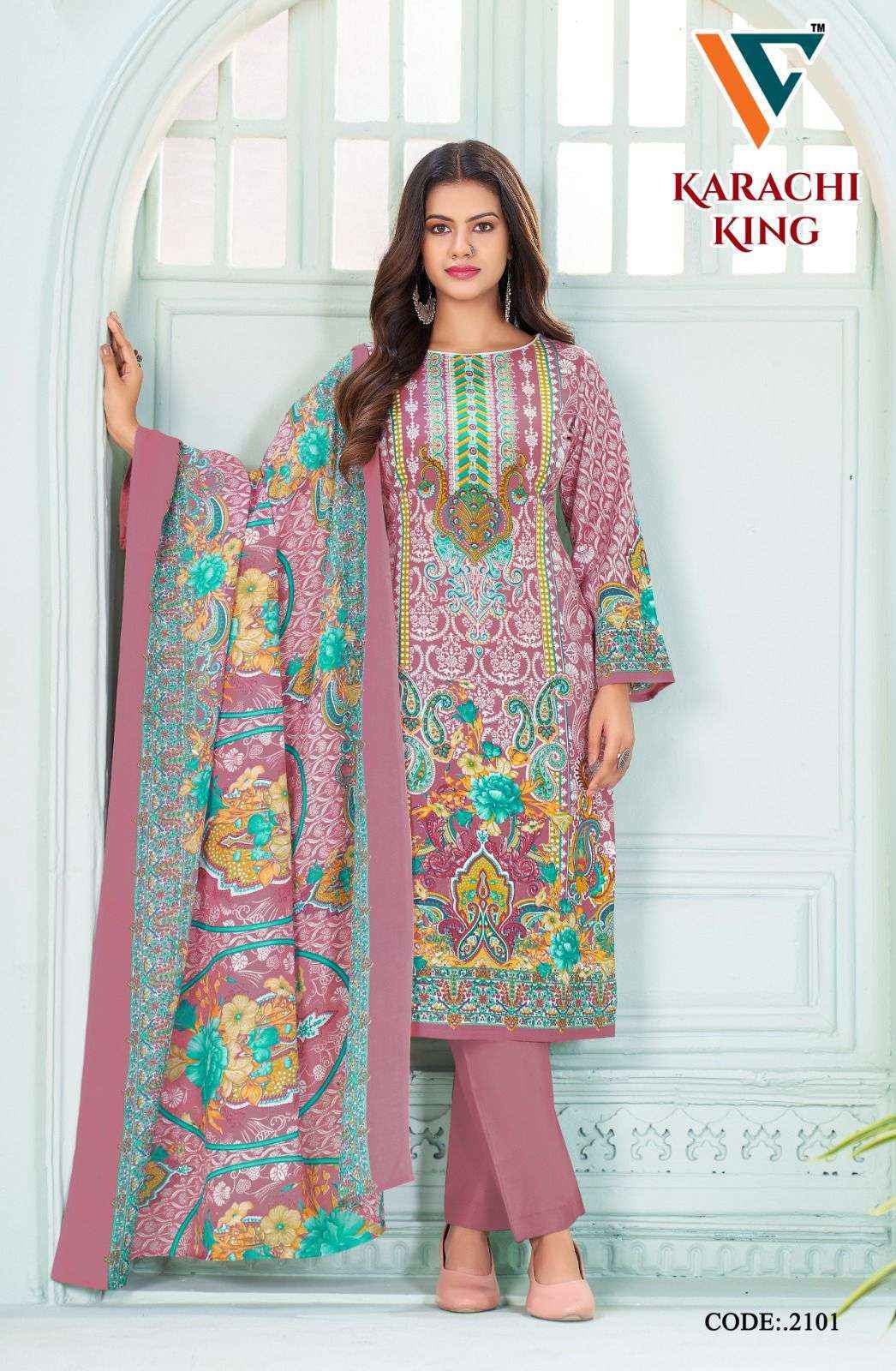 Vandana Creation Karachi King Vol 21 Wholesale Cotton Dress Material ( 8 pcs Catalogue )