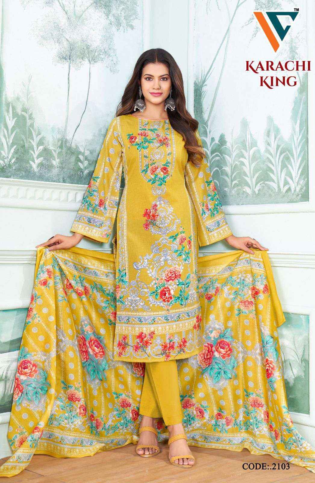 Vandana Creation Karachi King Vol 21 Wholesale Cotton Dress Material ( 8 pcs Catalogue )