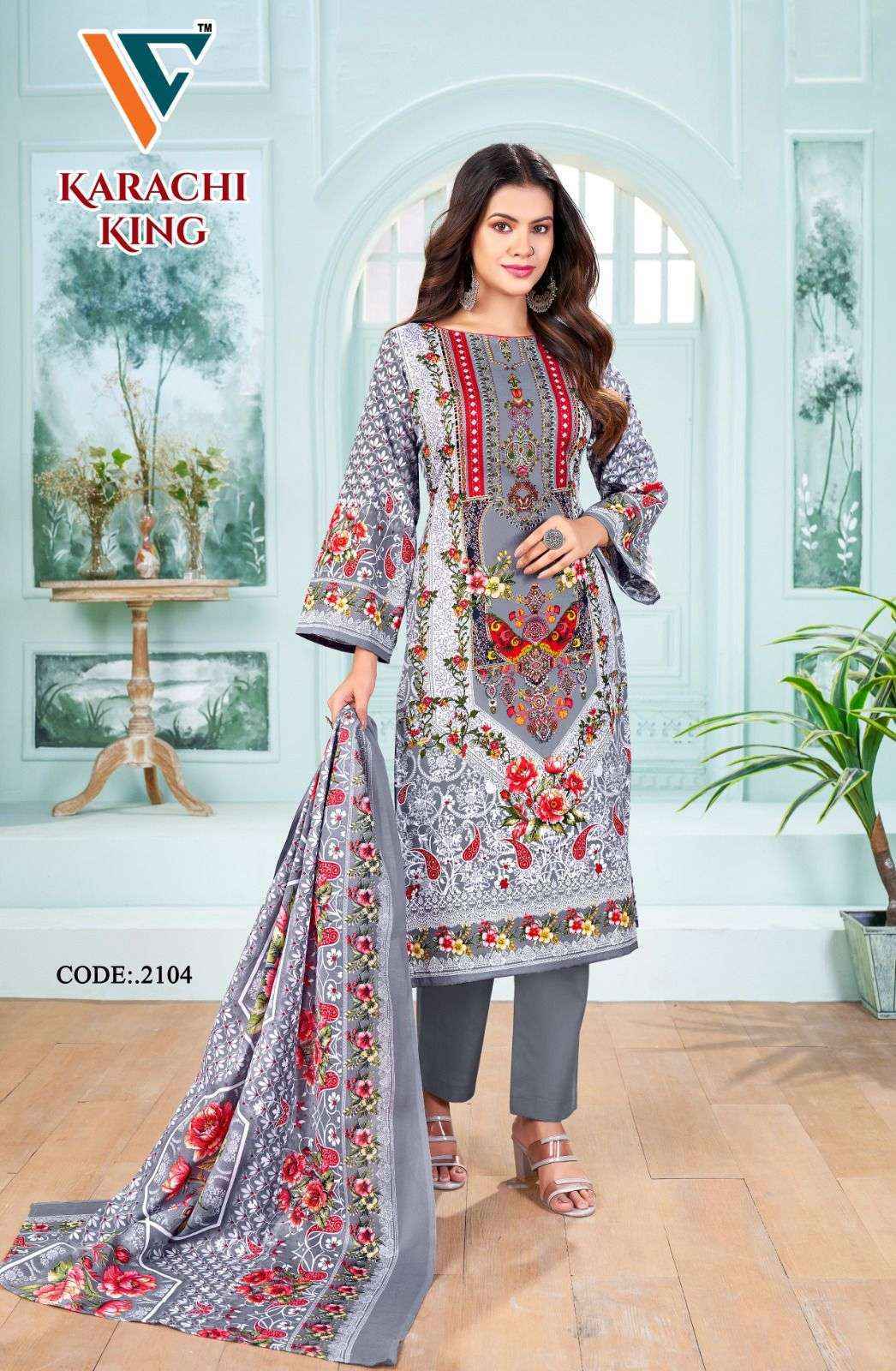 Vandana Creation Karachi King Vol 21 Wholesale Cotton Dress Material ( 8 pcs Catalogue )